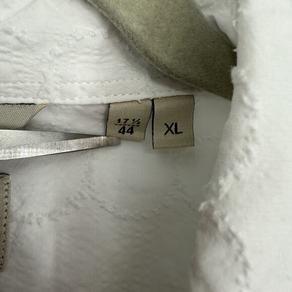 Culturata Button Up shirt Mens size XL 17.5 44 Cotton White Circles long sleeves - Picture 6 of 10